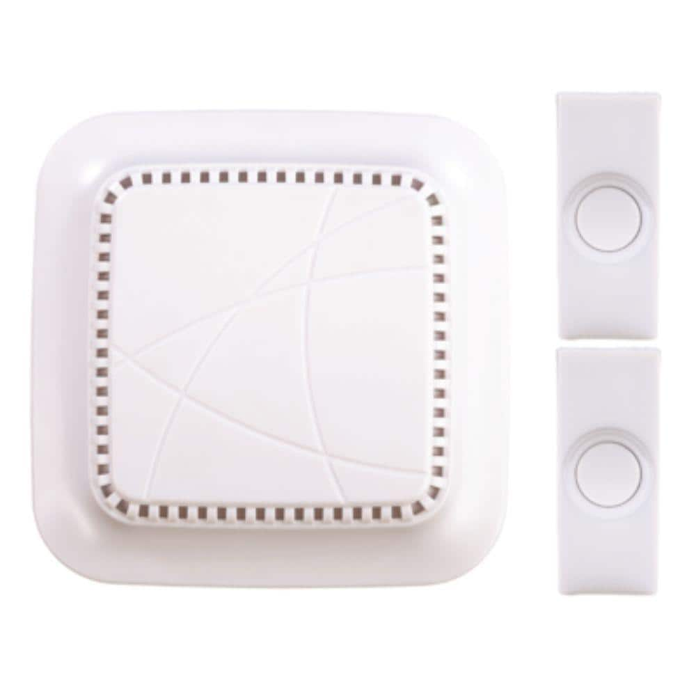 UPC 016963373129 product image for White Plastic Wireless Door Chime Kit | upcitemdb.com