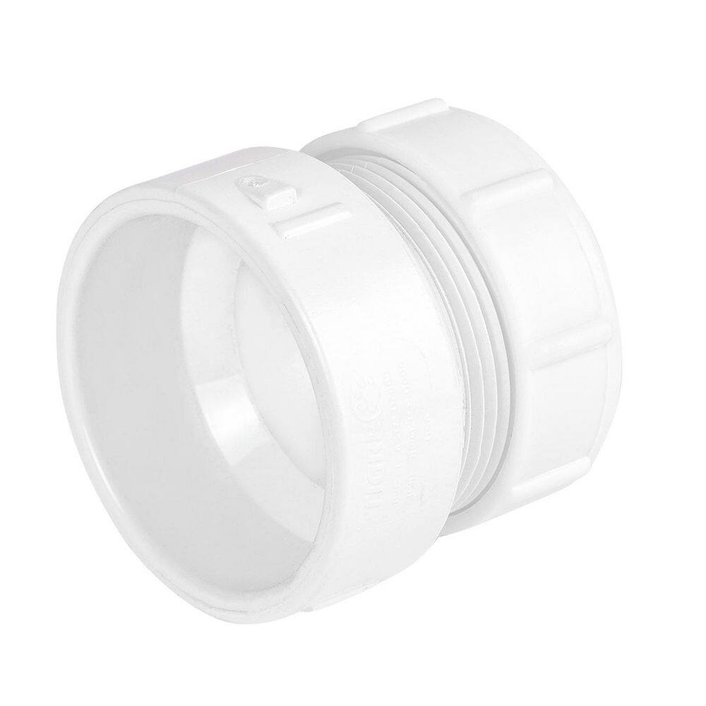 1-1/2 in. x 1-1/4 in. White PVC DWV Trap Adapter, Female Hub x Slip Joint with Poly Nut (50-Pack) price history on PriceWatchPro