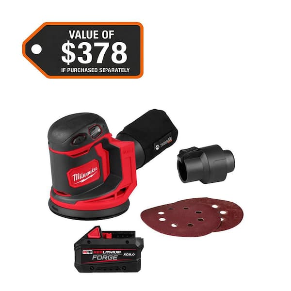 M18 18V Lithium-Ion Cordless 5 in. Random Orbit Sander w/ FORGE 8.0 Ah Battery