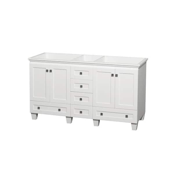 Wyndham Collection Acclaim 60 in. Double Vanity Cabinet Only in White
