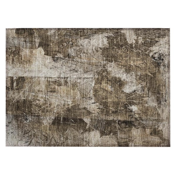 Chantille ACN560 Taupe 1 ft. 8 in. x 2 ft. 6 in. Machine Washable Indoor/Outdoor Geometric Area Rug