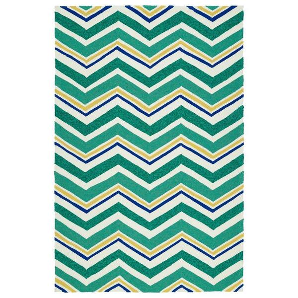 Kaleen Escape Emerald 9 ft. x 12 ft. Indoor/Outdoor Area Rug