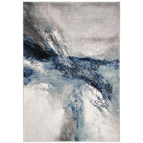 SAFAVIEH Galaxy Blue/Gray 7 ft. x 9 ft. Abstract Area Rug