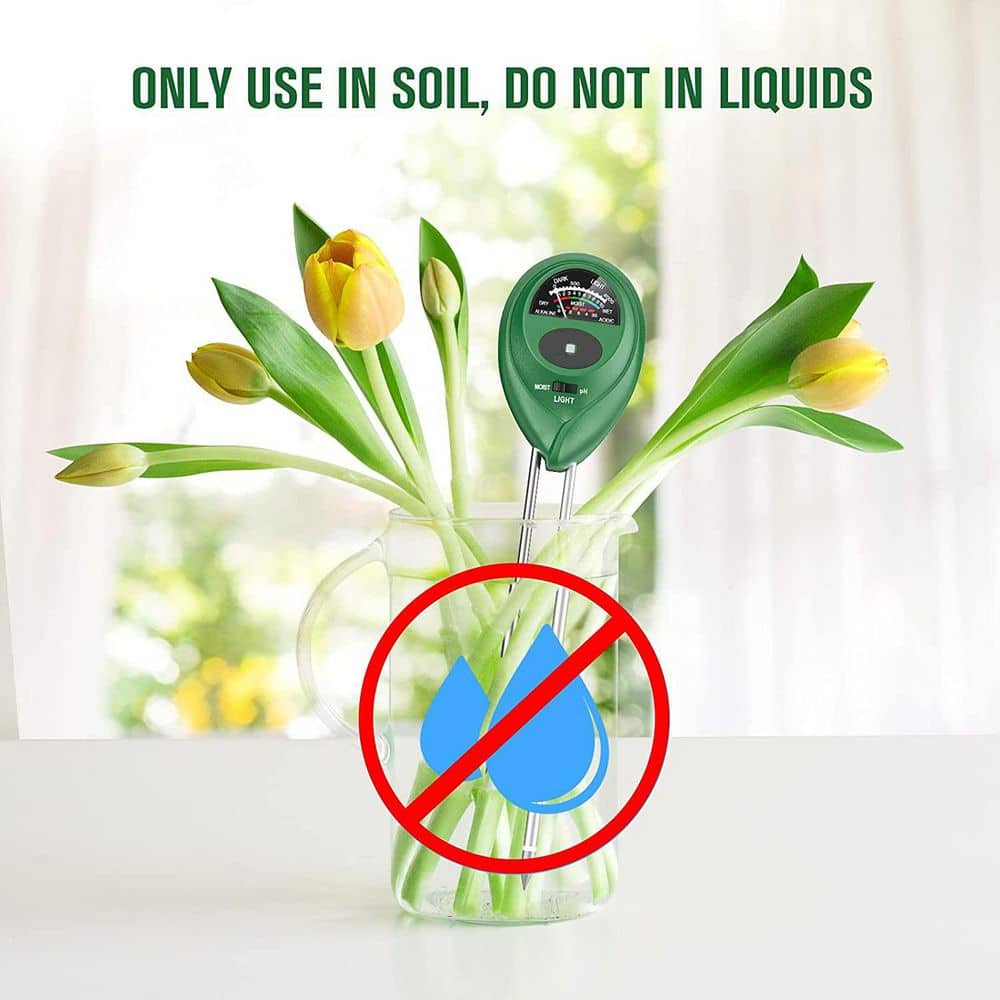 Green Digital 3-in-1 Soil Tester Kit for Indoor/Outdoor Use