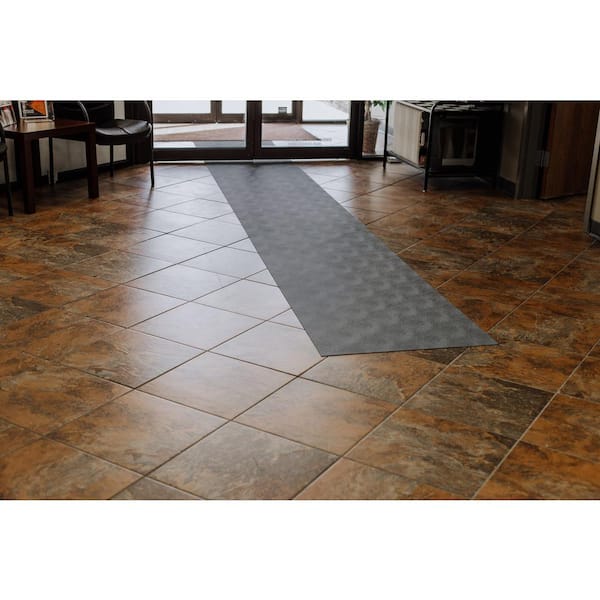 Levant 30 in. W x 17 ft. L Slate Grey Commercial Grade Vinyl Garage Flooring Runner