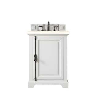 Providence 26 in. W x 23.5 in. D x 34.3 in. H Single Bath Vanity in Bright White with Eternal Marfil Quartz Top