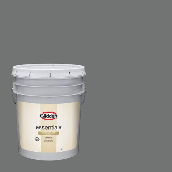 Glidden Essentials 5 gal. PPG0994-7 Pencilpoint Flat Exterior Paint