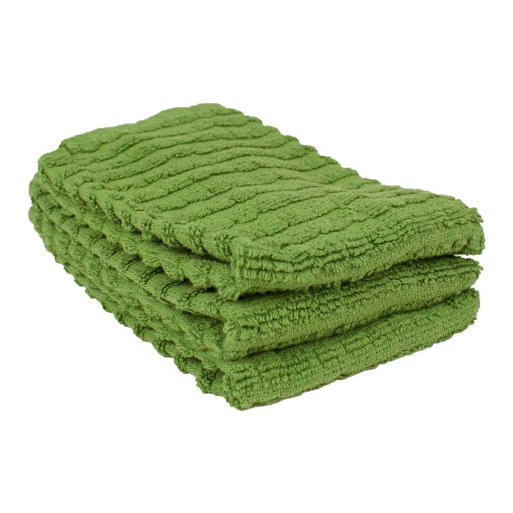 RITZ Royale Cactus Solid Cotton Dish Cloth (Set of 3)