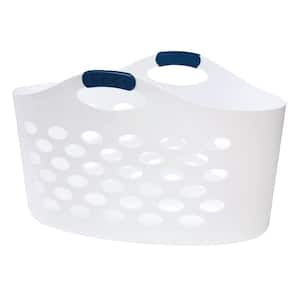 Flex 'N Carry White Laundry Basket