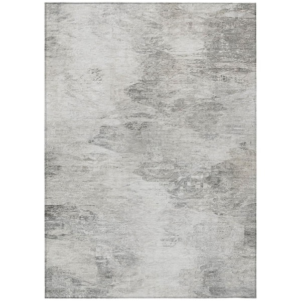 Addison Rugs Chantille ACN592 Silver 8 ft. x 10 ft. Machine Washable Indoor/Outdoor Geometric Area Rug