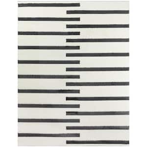 Colter White 4 ft. x 6 ft. Modern Striped Area Rug