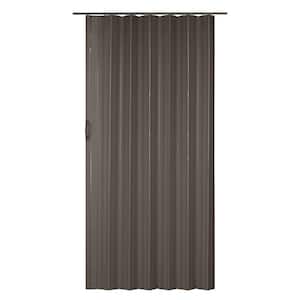 Spectrum Sienna 48 in. x 80 in. Black Vinyl Accordion Door with