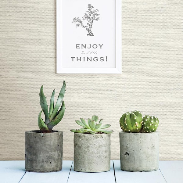 Agave Dove Faux Grasscloth Dove Wallpaper Sample
