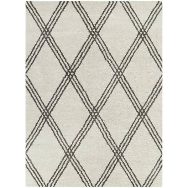 BALTA Kaplan Charcoal 8 ft. x 10 ft. Trellis Area Rug 3116749 - The ...