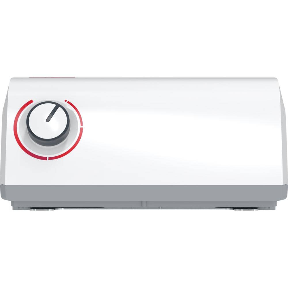 Gloss White Wall-Mounted Electric Fan Heater with Thermostat