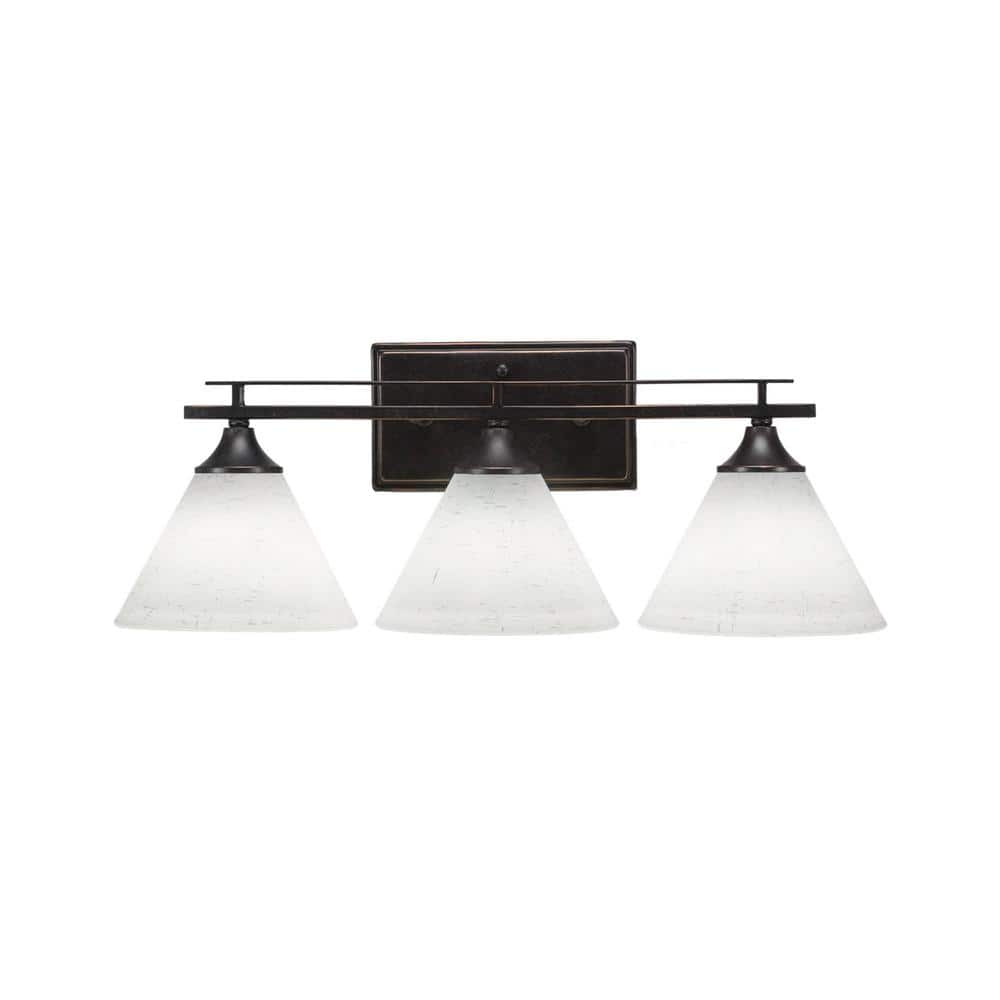 Ontario 21.75 in. 3-Light Dark Granite Vanity Light