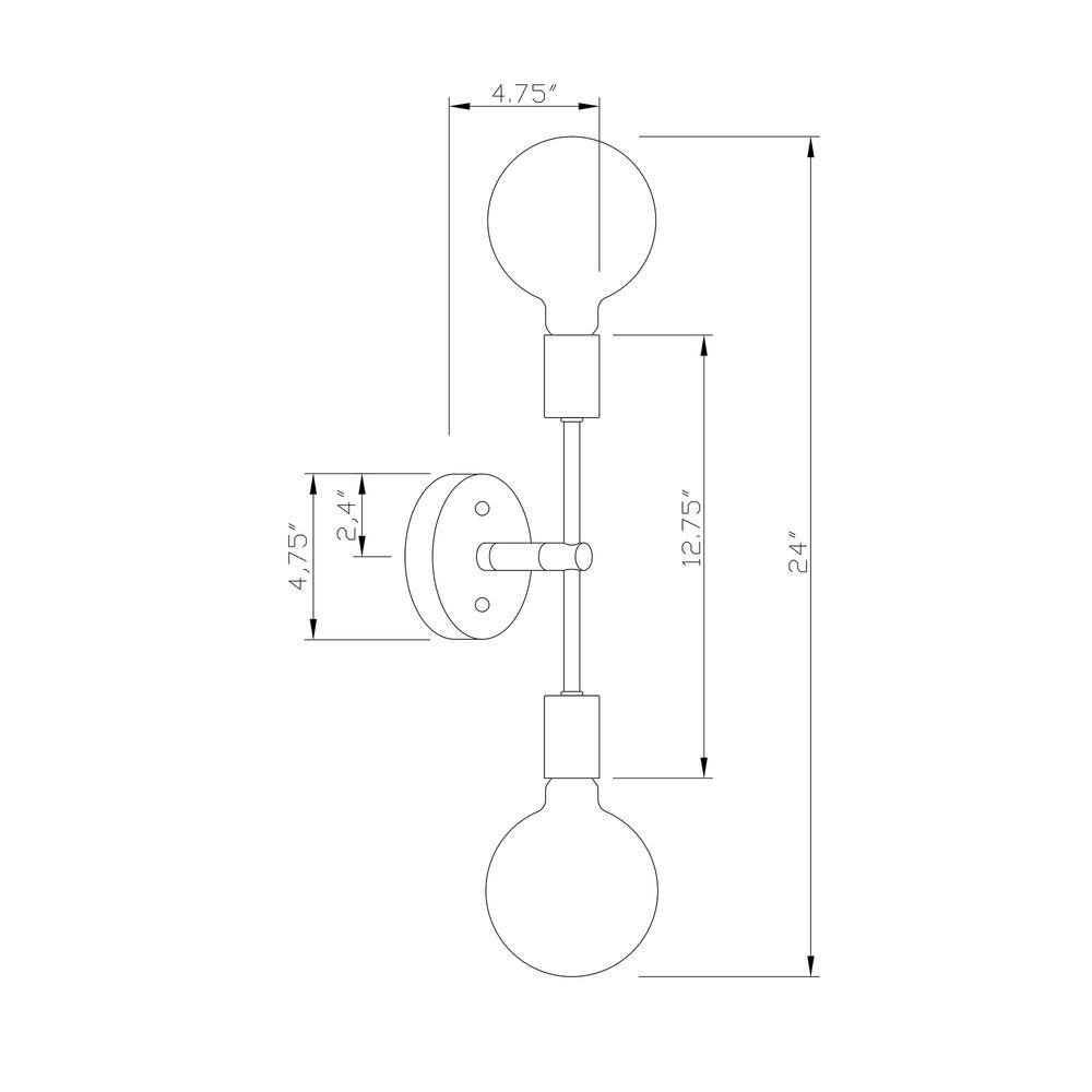 Soft Gold Dimmable Vanity Sconce with Rotating Arms