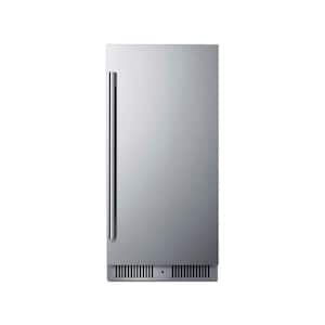 Shallow Depth 15 in. 1.8 cu. ft. Mini Refrigerator in Stainless Steel