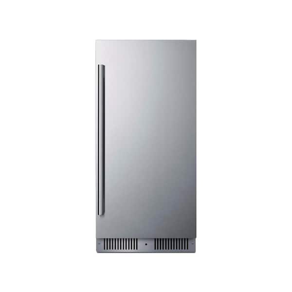 Summit Appliance Shallow Depth 15 in. 1.8 cu. ft. Mini Refrigerator in Stainless Steel