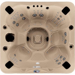 7-Person 100-Jet Premium Acrylic Bench Spa Standard Hot Tub with Bluetooth Sound System and LED Waterfall