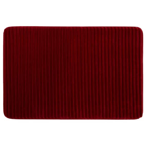 Mohawk Home Roswell 20 in. x 30 in. Red Sedona Polyester Machine Washable Bath Mat