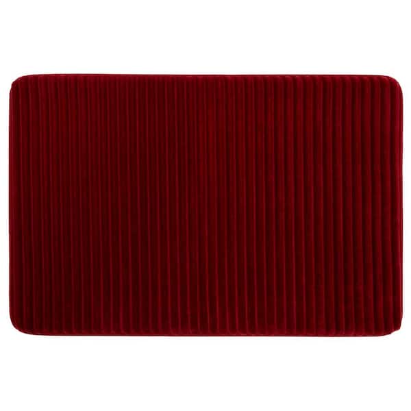 Mohawk Home Roswell 20 in. x 30 in. Red Sedona Polyester Machine Washable Bath Mat