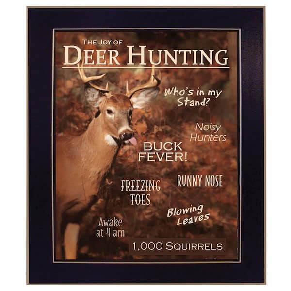 HomeRoots Charlie Joy of Hunting deer 1-Piece Framed Wall Art 18 in. x 14 in.