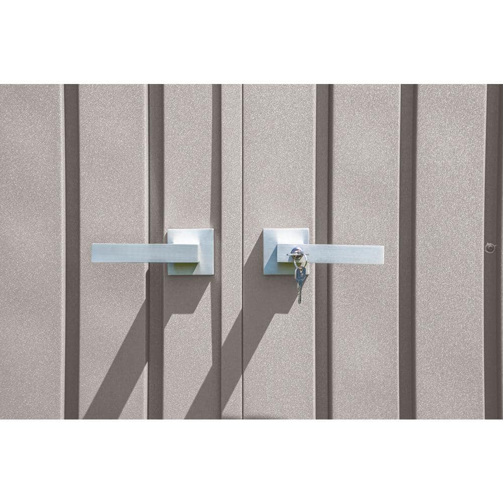 Cool Grey 8-ft x 4-ft Galvanized Steel Storage Shed Kit