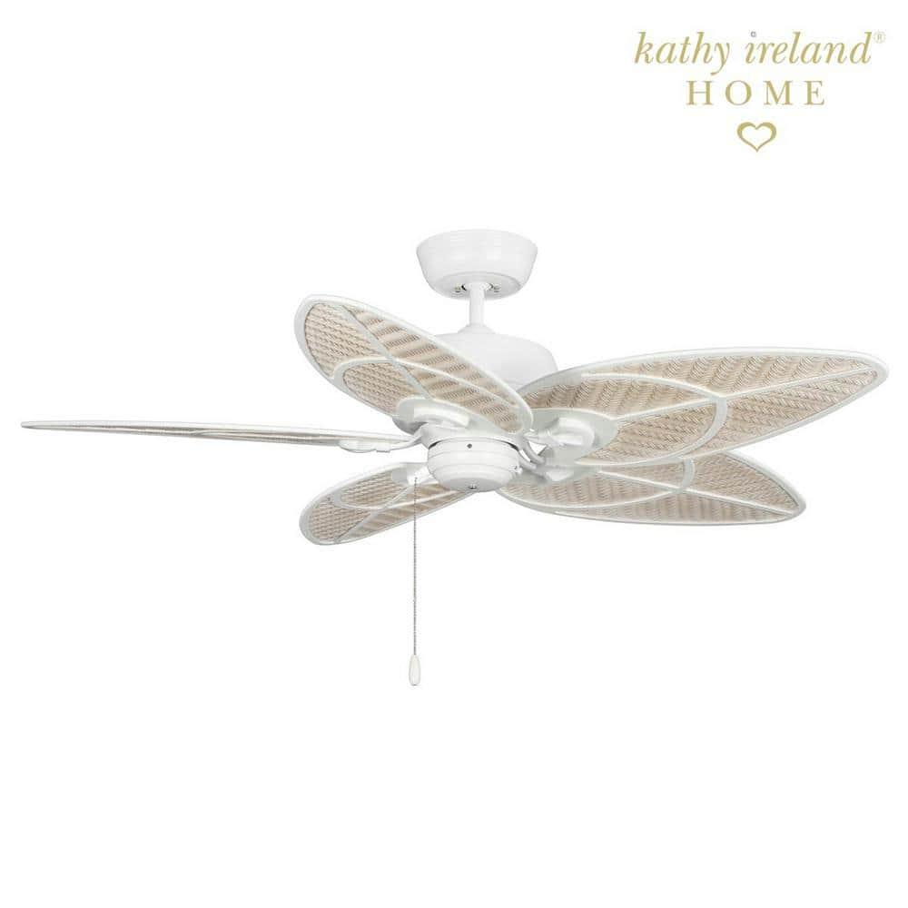 Reviews for Kathy Ireland Batalie Breeze 52 in. Outdoor Satin White ...