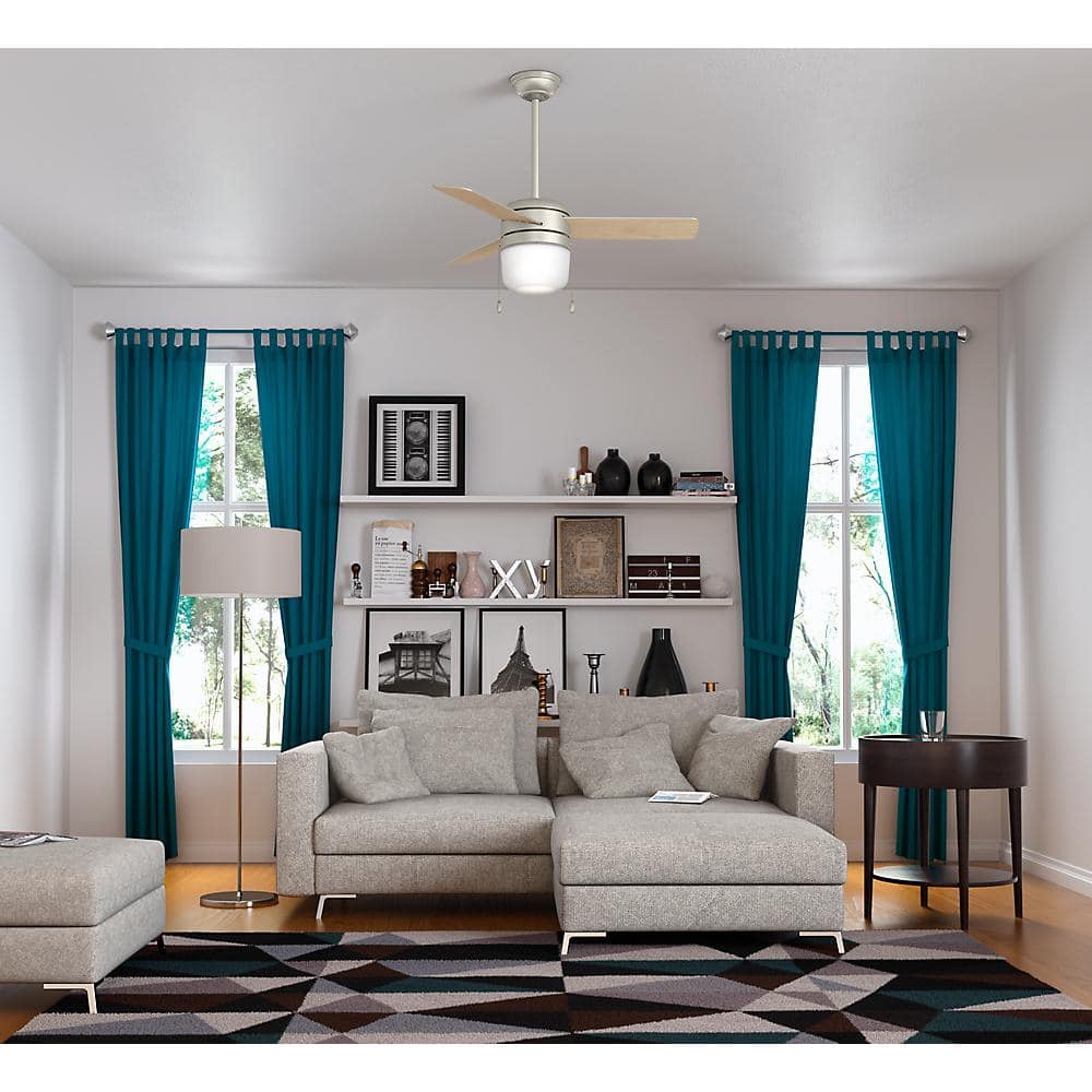 42" Matte Nickel LED Ceiling Fan with Reversible Blades