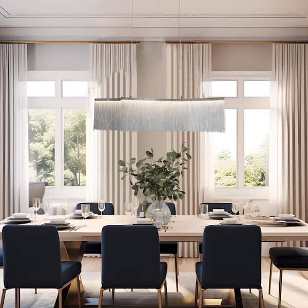 Siouxfalls 2-Light Dimmable Integrated LED Brass Chandelier with Metal Tassel