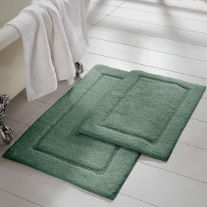 Eucalyptus 2-Pack Solid Loop with Non-Slip Backing Bath Mat Set