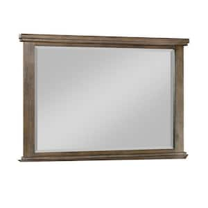 Brown 2 in. W x 39.5 in. H Modern Rectangle Wood Dresser Mirror