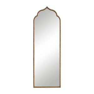 20 in. W x 59 in. H Classic Arched Iron Framed Gold Wall Decorative Mirror