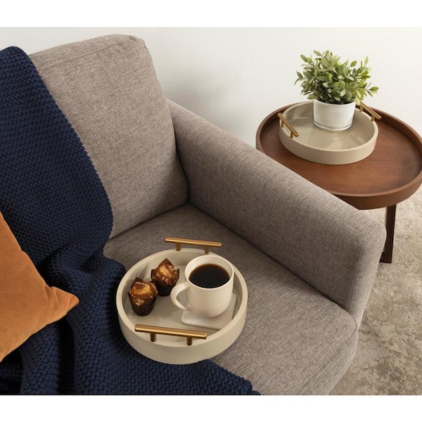 Kate and Laurel Lipton Light Brown Decorative Tray