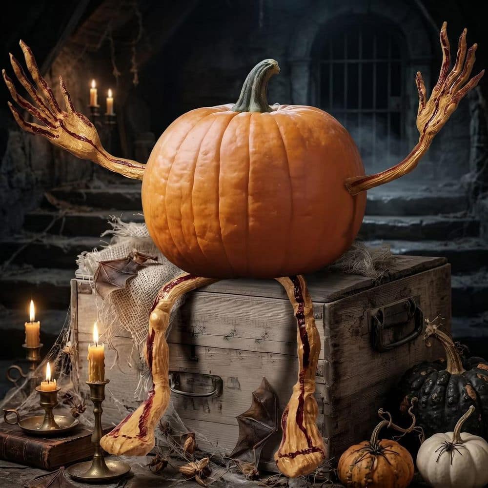 Halloween Pumpkin Arms and Legs Set Outdoor Yard Stakes Pumpkin Carving Kits with Arms and Legs, 1 Piece price history on PriceWatchPro