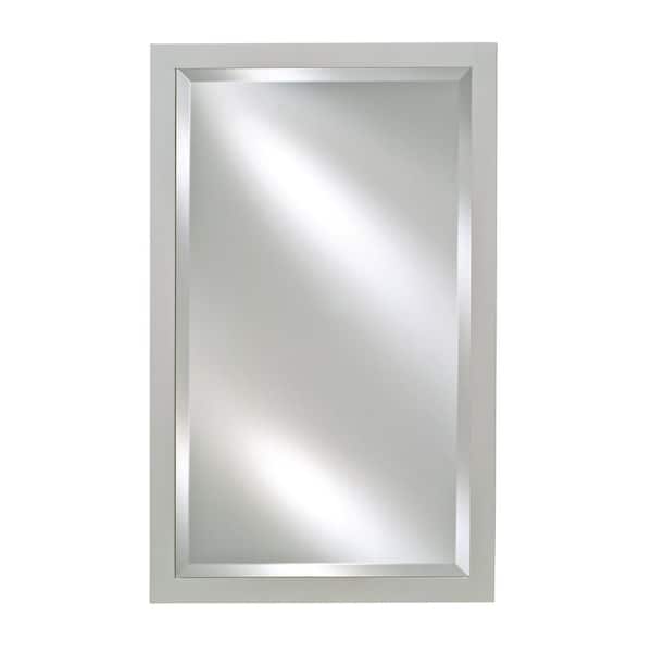 Afina Single Door 16 in. x 26 in. Recessed Medicine Cabinet Basix Antique Satin White