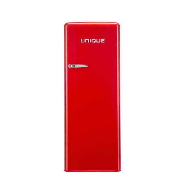 Unique 6.1 cu. ft. 175 l Retro Solar DC Upright Freezer Danfoss/Secop Compressor in Red