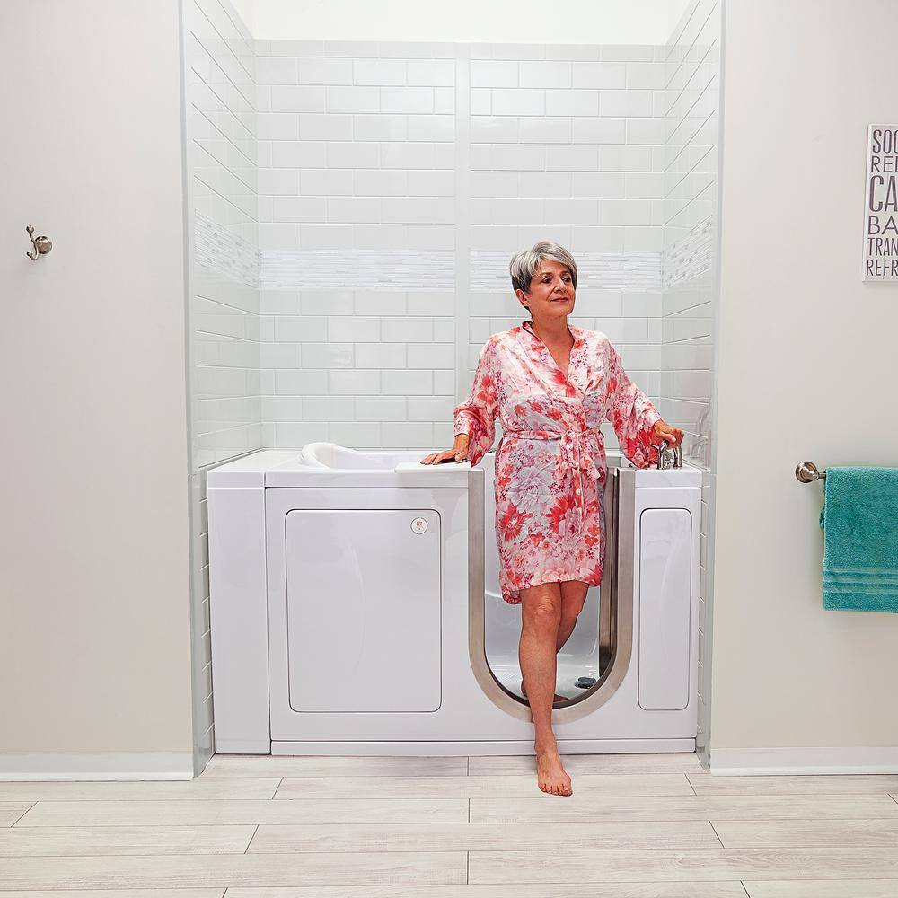 Royal 52" White Acrylic Hydro Massage Walk-In Bathtub with Heated Seat