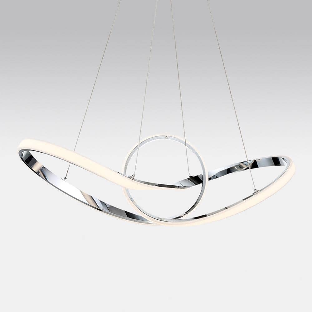 Vornado Chrome LED Pendant Light with Glass Diffuser
