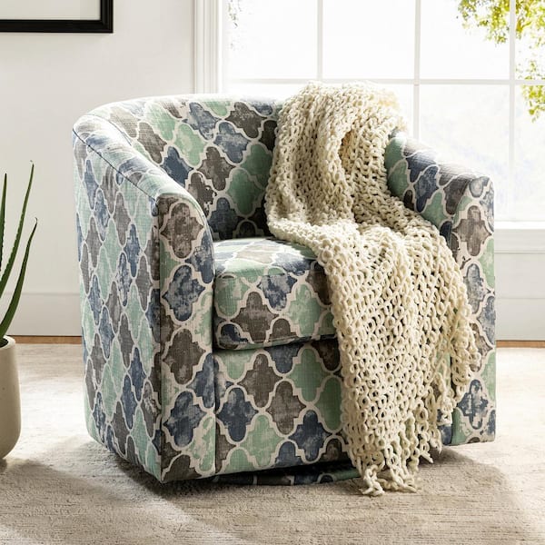 Pattern discount barrel chair