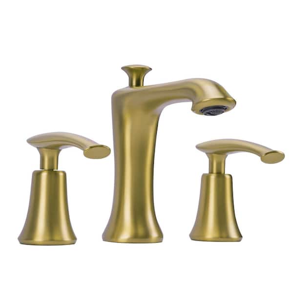 Toject Boville 8 in. Widespread 2-Handle Bathroom Faucet in Brushed Gold