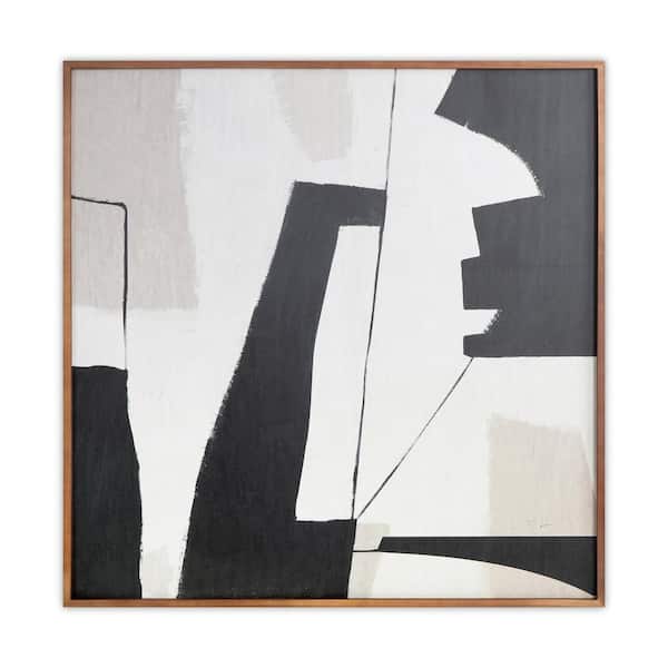 NADAAL STUDIOS Alwyn Framed Art Print Abstract Shapes Warm Palette Painting, 40.0 in. x 40.0 in.