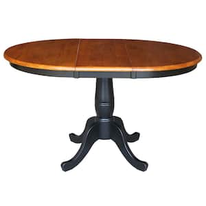 Black and Cherry 36 in. x 36 in. x 48 in. Extension Laurel Pedestal Table