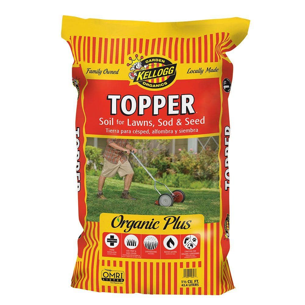 Kellogg Garden Organics 1.5 Cu. Ft. Topper Lawn Soil For Seed And Sod ...