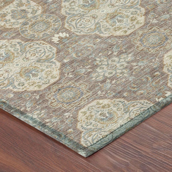 Chantille Machine Washable Indoor/Outdoor Abstract ACN2483 Mocha 2 ft. x 3 ft. Accent Rug