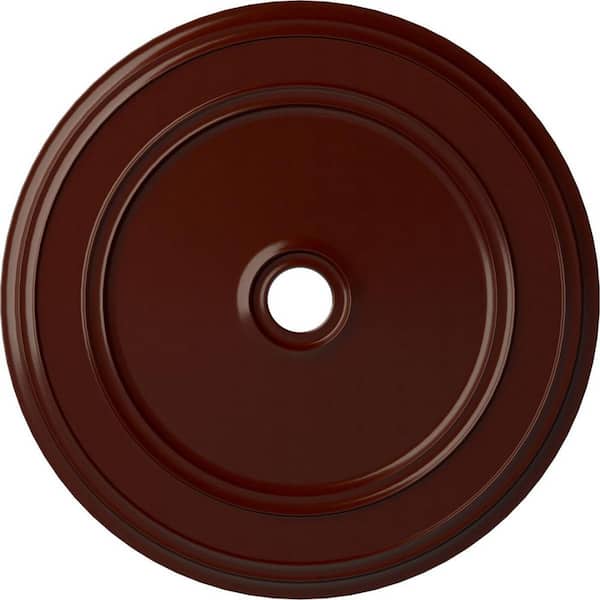 Ekena Millwork 2-1/8" x 41-1/8" x 41-1/8" Polyurethane Classic Ceiling Medallion, Brushed Mahogany