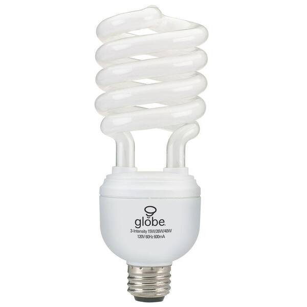 Globe Electric 50/100/150W Equivalent Trilight Soft White  T4 Medium Base CFL Light Bulb