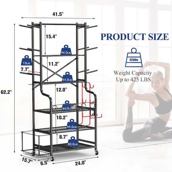 LTMATE All-in-One Yoga Mat and Home Gym Equipment Storage
