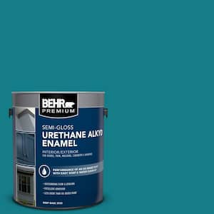 1 gal. #PPU13-01 Caribe Urethane Alkyd Semi-Gloss Enamel Interior/Exterior Paint